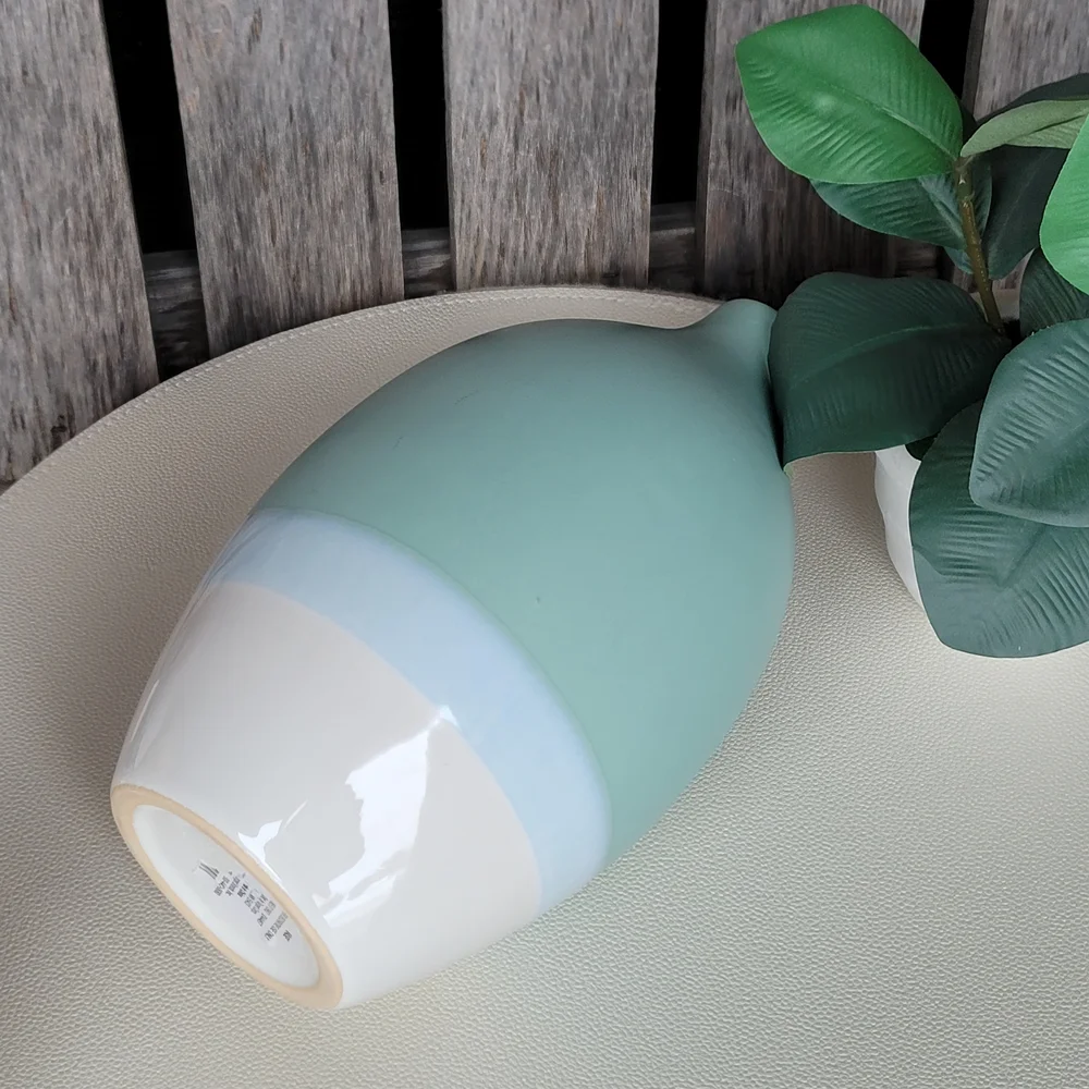 Target Mint, Baby Blue & White Teardrop Ceramic Bud Vase